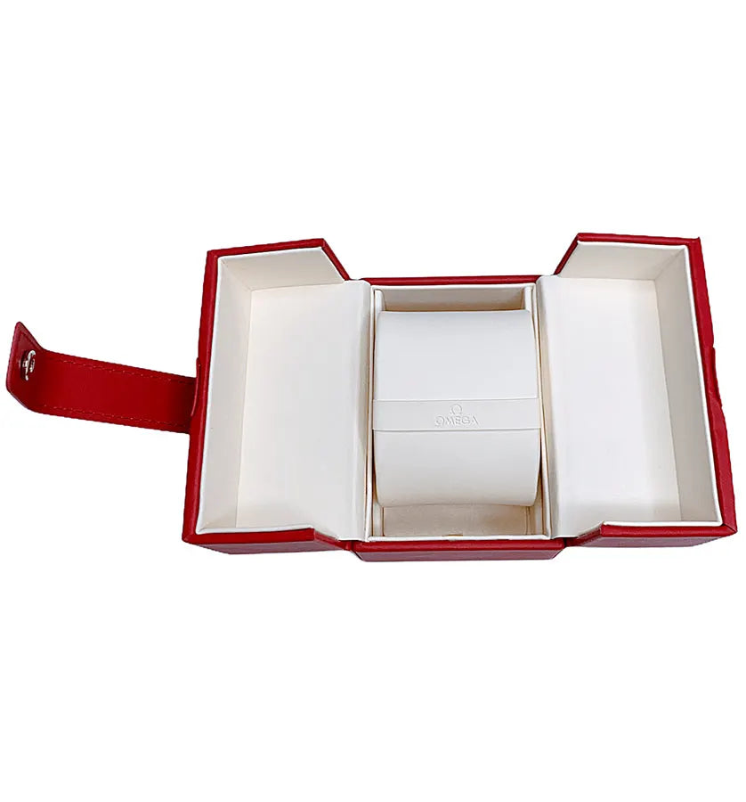 de Omega Gold Dial Leather Watch - Hình 3